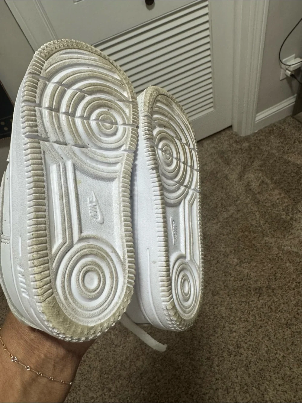 Nike Kids White Low-Top Sneakers with Swoosh